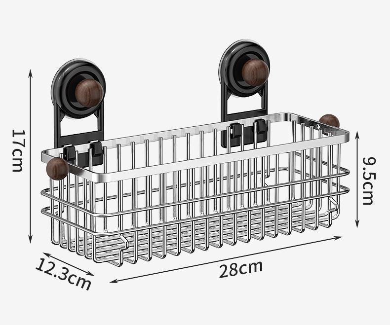 No-Drill Suction Cup Bathroom Shelf & Facial Wipes Storage Box
