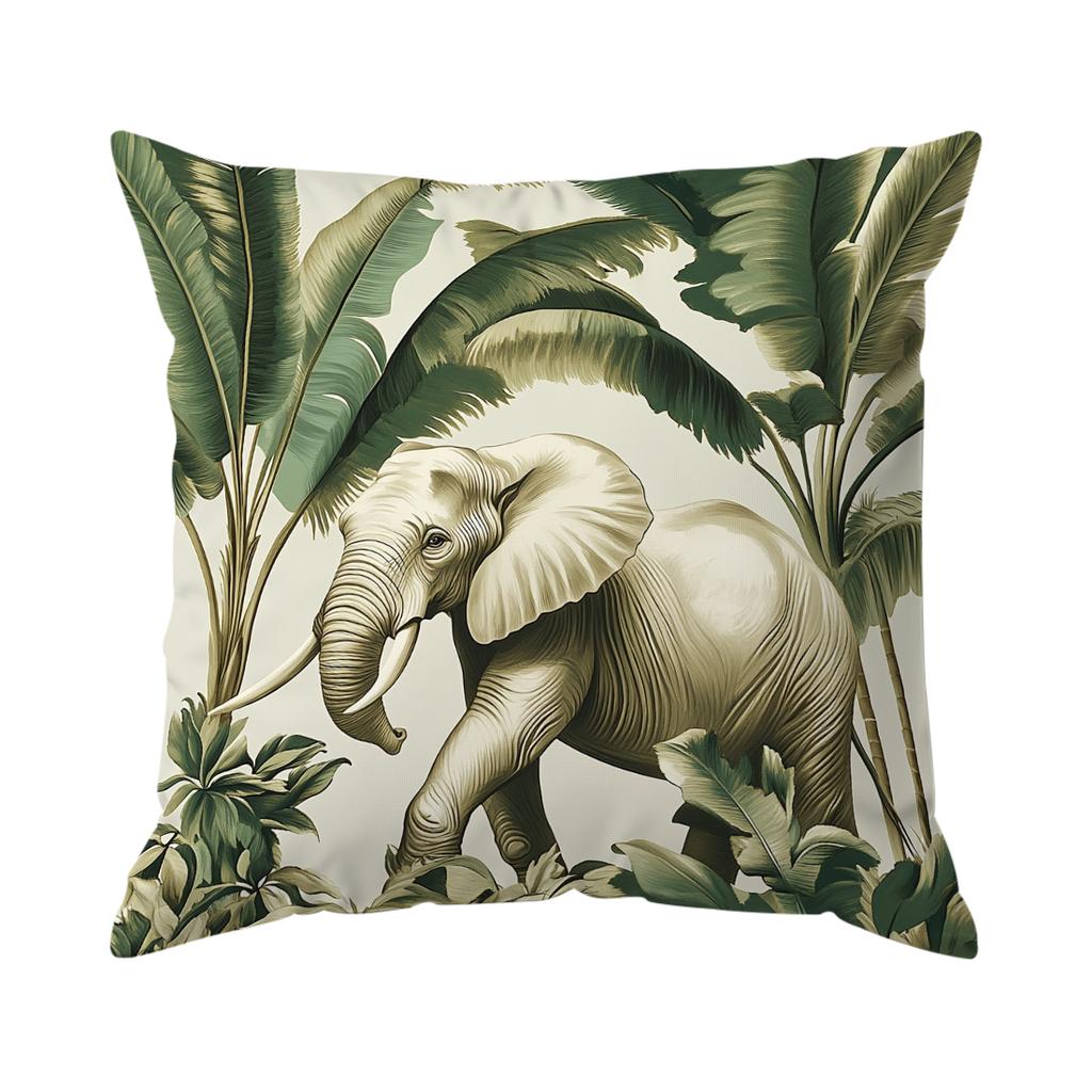 Home Decor Wild Animals In Tropical Jungle Pillow Covers Pattern Cushion Cover Suitable for Sofa Bedroom Car Pillow Cover