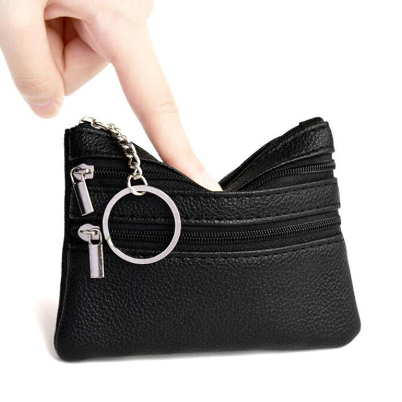 Women's Small Change Money Bags Pocket Wallets Key Holder Case Mini Functional Pouch Zipper Card Wallet Coin Purses