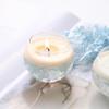 Clear Glass Rotating Candle Holder and Aromatherapy Egg Cup