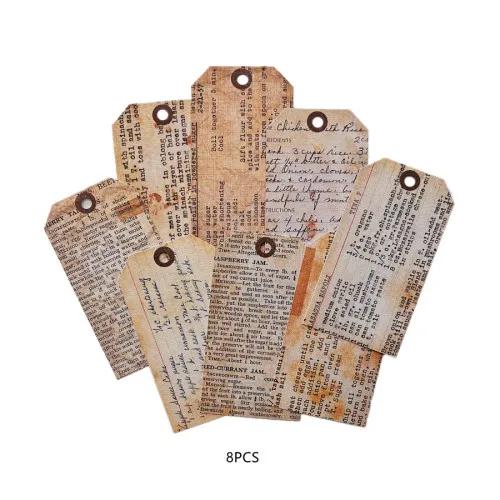 Vintage Material Paper Wooden Door Thick Card Handmade DIY Scrapbooking Junk Journal Bottom Collage Album Decoration