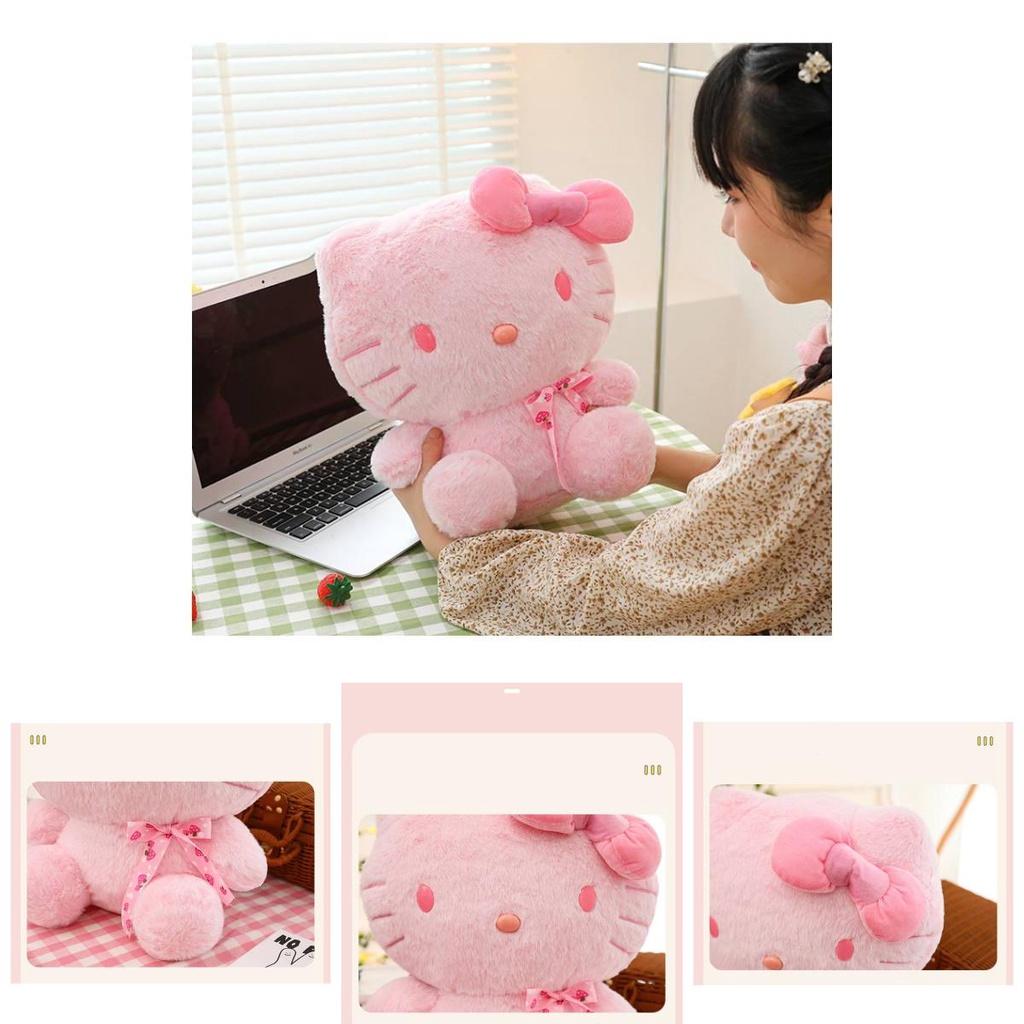 Super Soft Plush Pink Kitty Stuffed Animal Toy For Kids Perfect Birthday Gift