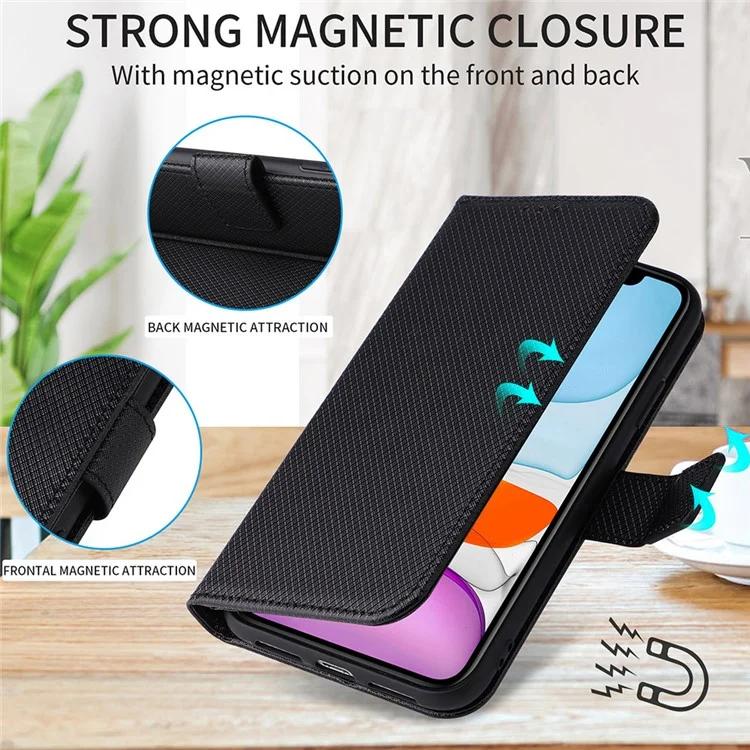 For Honor Magic5 Pro 5G Diamond Texture PU Leather Wallet Phone Case Support Stand Anti-drop Cover