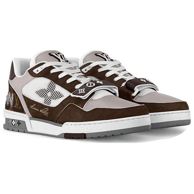 LOUIS VUITTON LV Trainer Brown Beige White 1ACD7K