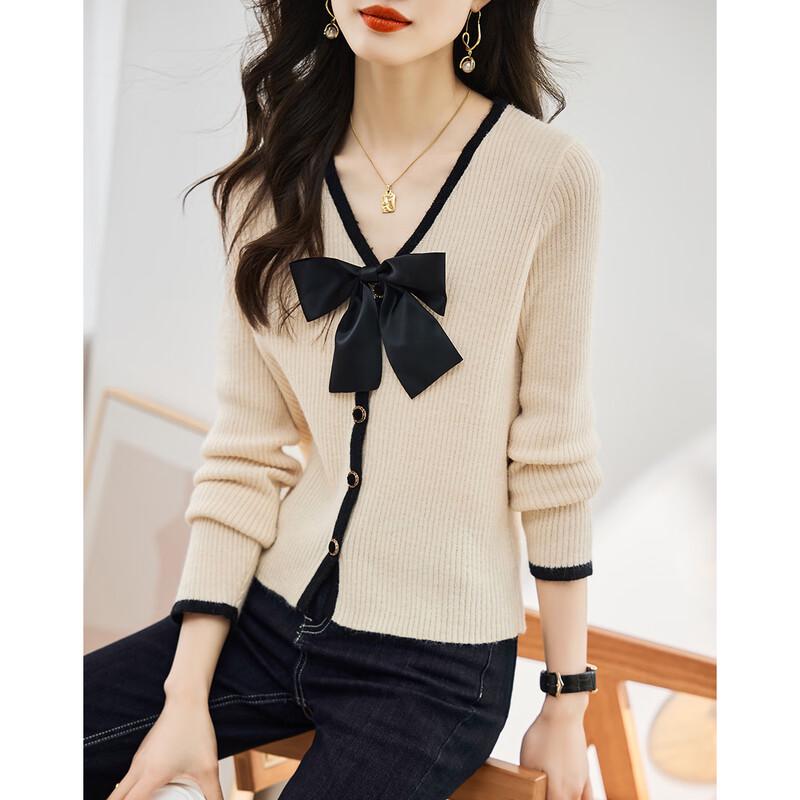 Firstview Women's V-Neck Long Sleeve Sweater