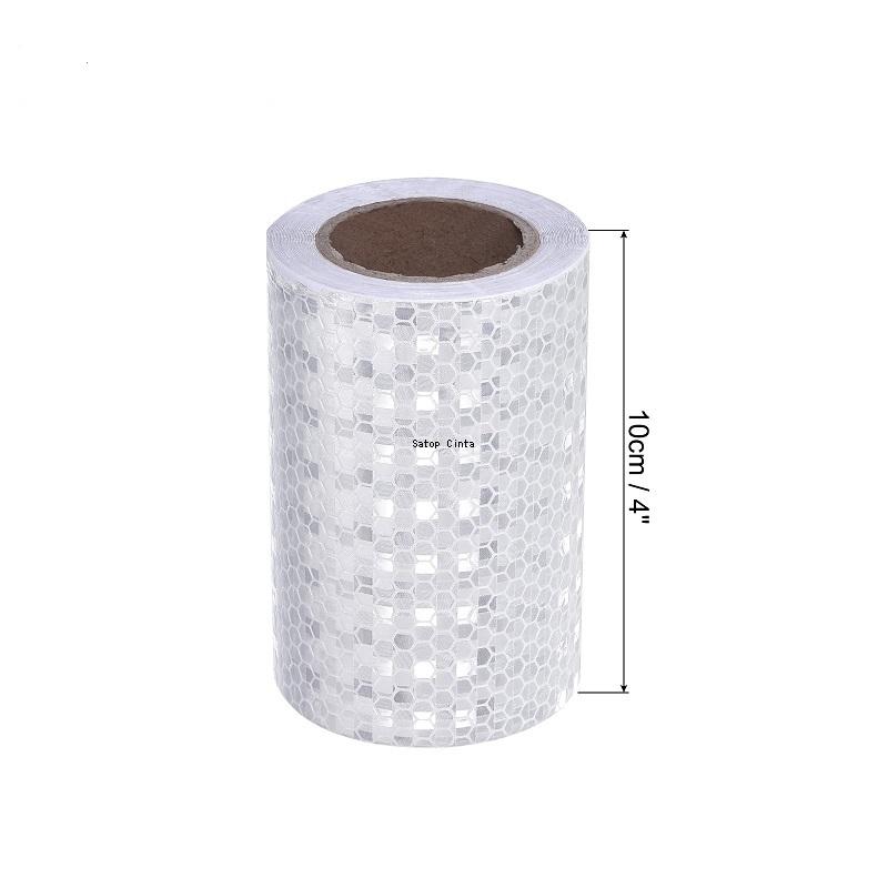 Waterproof Reflective Tape 4inch*16FT Shiny White Red Orange Yellow Adhesive Warning Reflector Safety Sticker For Motorcycle Car