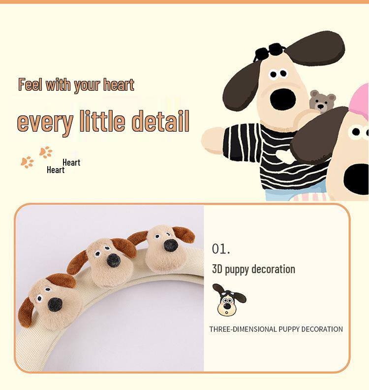 2024 Cartoon Dog Steering Wheel Cover