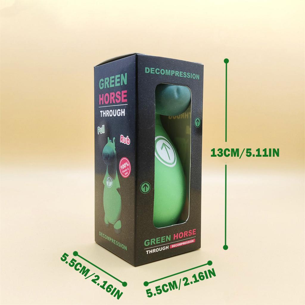 Creative Green Horse Toy New And Unique Venting Donkey Stretching Deformation Decompressiation Decompression Animal Creative Toy