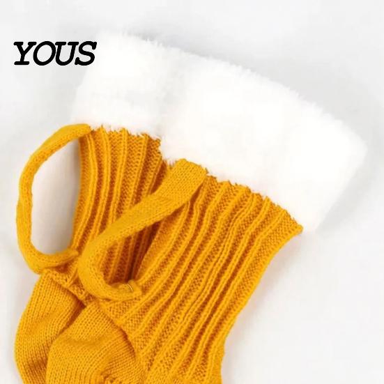 Easy On And Off Floor Socks Women's Knitted Slipper Socks, Soft Plush Lined Mid-Length Winter Versatile Cozy for Thermal with Handle Indoor