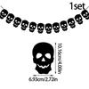 Spider Skeleton Halloween Paper Banners Set Party Scene Decor Event Displays