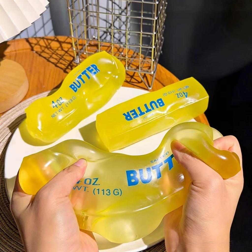 Decompression Stress Relief Squeeze Toy - Yellow Butter Stick Vaseline