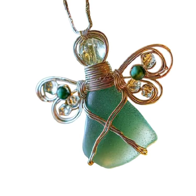 Multicolored 2D Flat Angelic Pendant Christmas Tree Acrylic Hanging Ornament for Festives Holiday Decors Charm Gifting