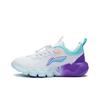LiNing Lost Shock Absorption Rebound Sports Casual Shoes Kids Sneakers White Purple YKCS072-5