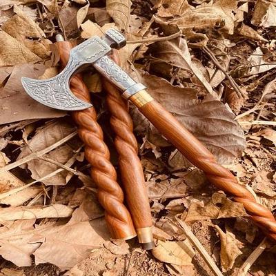 Laska do chodzenia Victoria Axe, Laska do chodzenia, Laska do chodzenia dla mężczyzn, kobiet Laska spiralna, Laska z głowicą w kształcie topora dla taty