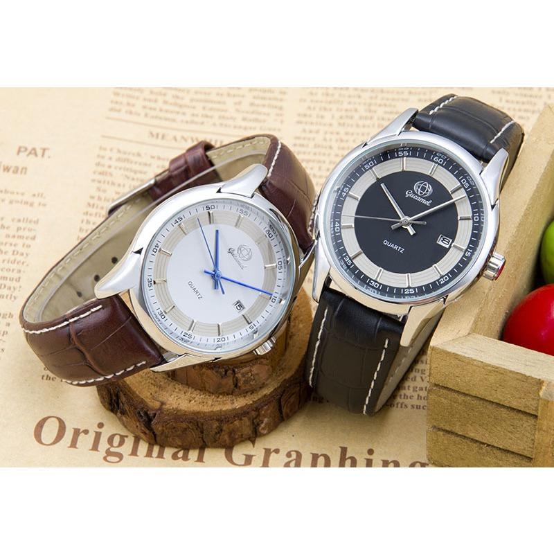 GUCAMEL Fashion Casual Quartz Watch Men's Quartz Strap Calendar Quartz Watch Men's Gift Watch