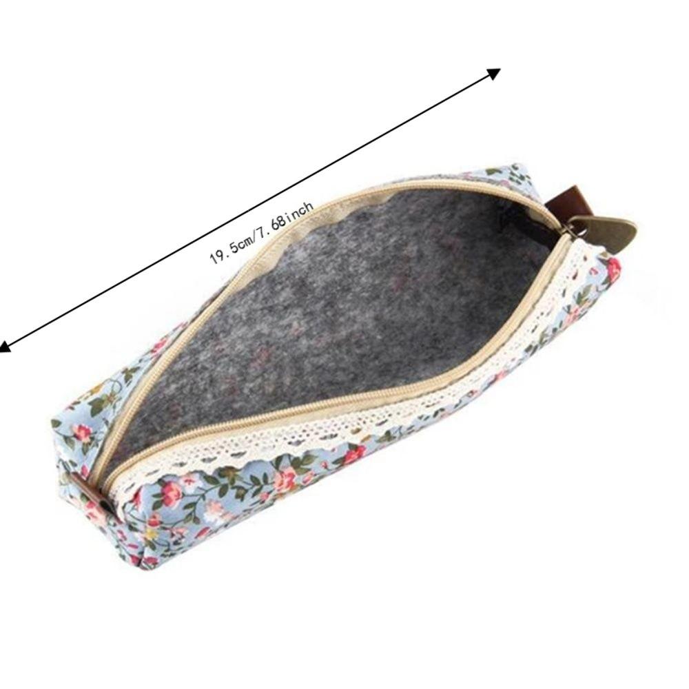 for Girl Lace Retro Flower Vintage Makeup Bag Mini Cosmetic Bag Zipper Pouch Pencil Bag Pencil Case