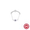 Fashion Versatile S925 Sterling Silver Three Diamond-Encrusted Horse Eye Fringed Cartilage Spiral 16G Puncture Stud Earrings