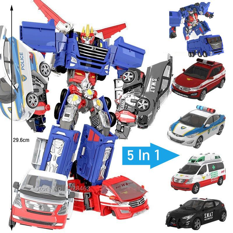 5 V 1 Carbot Safari Saver Transformace Robot na Auto Hračky Akční Figurky Penta Storm Model Deformace Auta Hračka Dárek