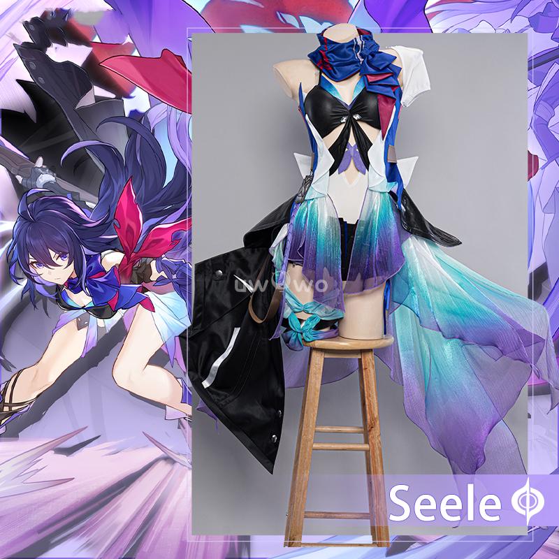 

Seele Cosplay Star Rail Seele Косплей Костюм Impact Косплей Seele Костюми Хеллоуїн Одяг XXXL-(Costume+Wig)