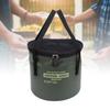 Cloth Folding Bucket with Mesh Pouch Portable Draining Basket Water Container for Outdoor Camping Fishing Car Washing