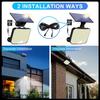 KERNOWO Solar Lights Outdoor, 118 LED Solar Motion Sensor Flood Lights with Remote, IP65 Waterproof Solar Powered Security Spot Lights with 16.5Ft