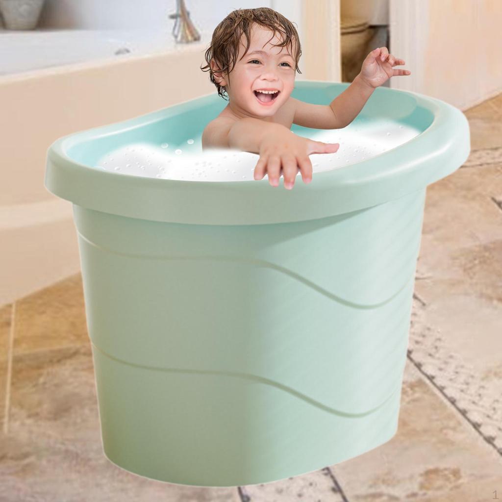 Baby Bath Bucket Tub Comfortable Thickened Sitting Up Shower Basin Bathroom