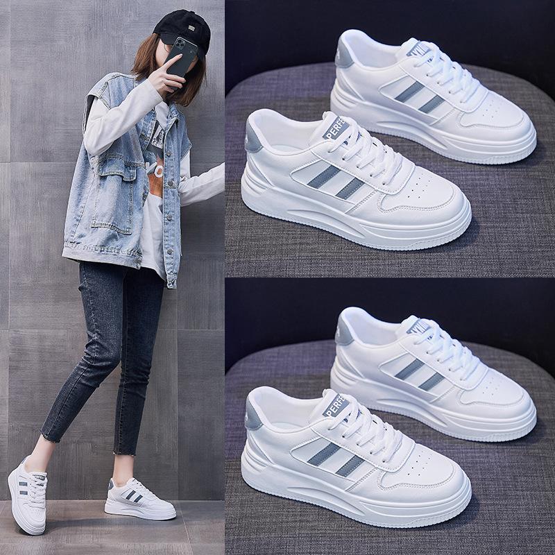 New Little White Shoes Versatile Thick-soled Lightweight Women's Board Shoes Student Shoes Waterproof and Comfortable Women's Sports Shoes Women's