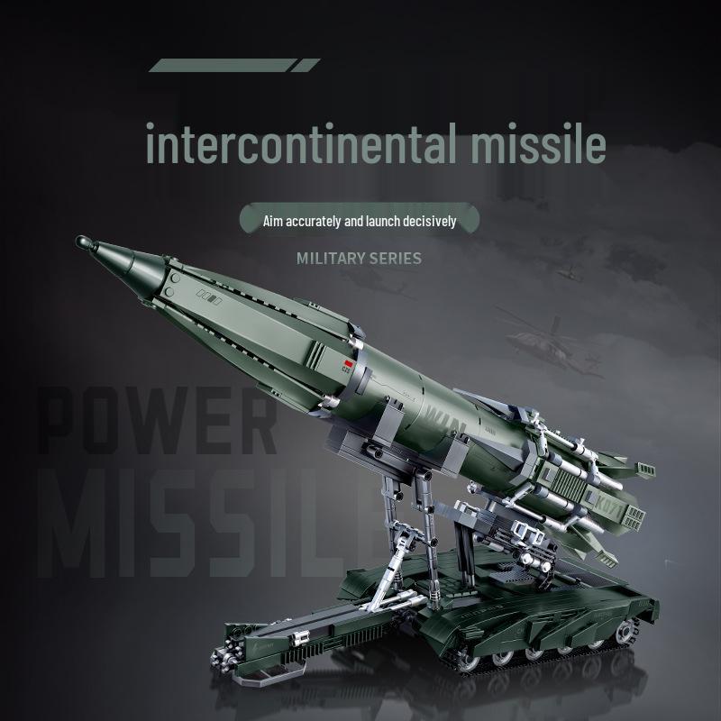 Chizao T2231-33 Explosion-Proof Armored Tank & Missile Vehicle Building Blocks Toy Model