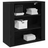 Wall Cabinet Black Oak Effect 80 x 33 x 80 cm Engineered Wood