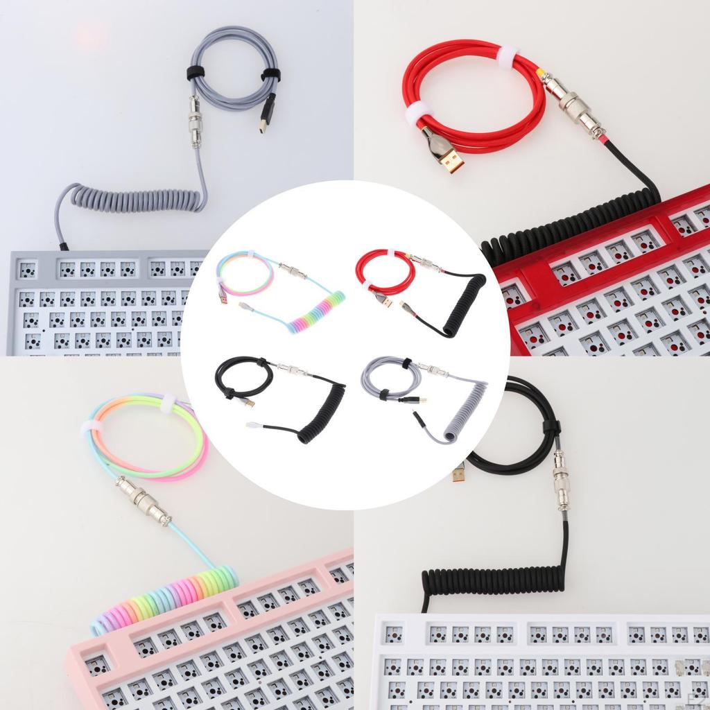 /USB Port/ Detachable /Scalable Mini Connector Keyboard Cable/ for Mechanical Keyboard/ Speaker/
