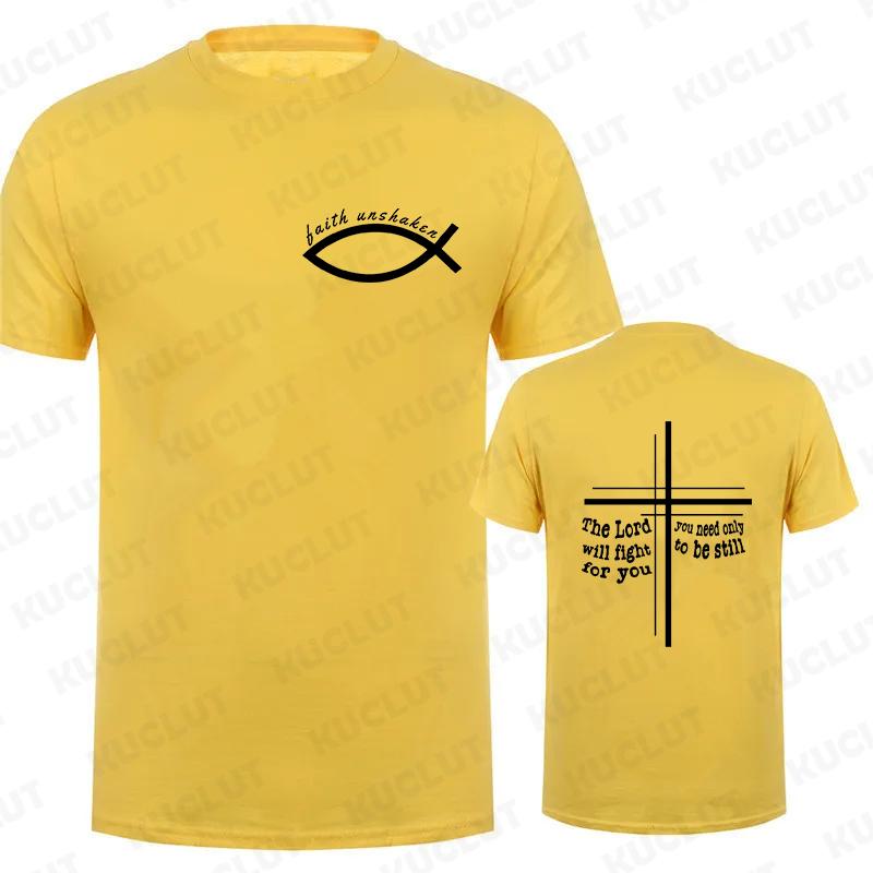 Urokkelig tro Herre T-skjorte Kristent Jesus Grafisk Y2k Topper Harajuku Ulzzang Skjorter Kortermet T-skjorter Herre Oversized Klær