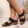 Fashion Women Summer Lightweight Hollow Sandals High Heels New Dress Chunky Open Toe Slippers Female  Design Brand Slingback Zapatos