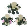 25cm Artificial Eucalyptus Rose Candle Ring Table Centerpiece Wedding Decor Home Styling
