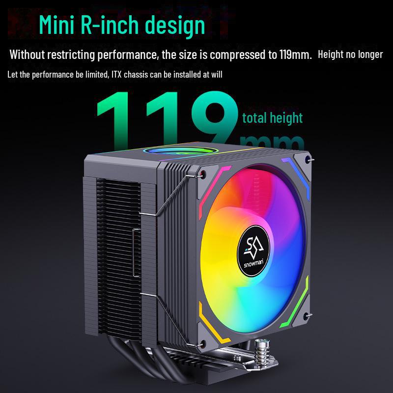 SNOWMAN Bingman MX94 Silent CPU Cooler with 4 Heat Pipes, Compatible with AM4, AM5, 1700, 2011, and X99 Platforms