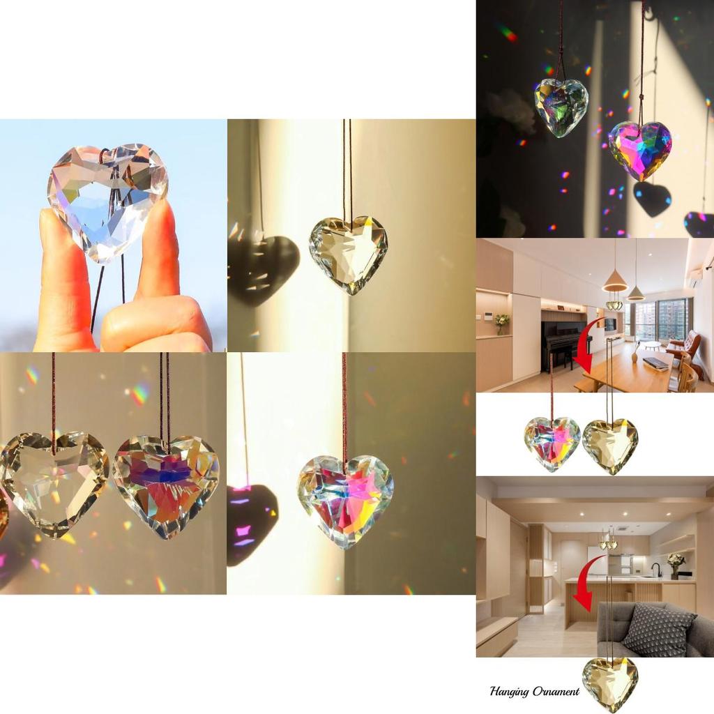 Stunning Heart-shaped Crystal Sun Catcher Perfect For Graduation Housewarming Or Any Festive Occasion