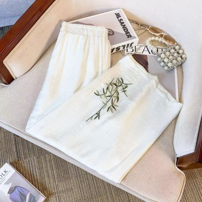 Wide-leg Pants Women's Summer New Pants Women's Loose and Thin High-waisted Thin Straight Casual Pants Women