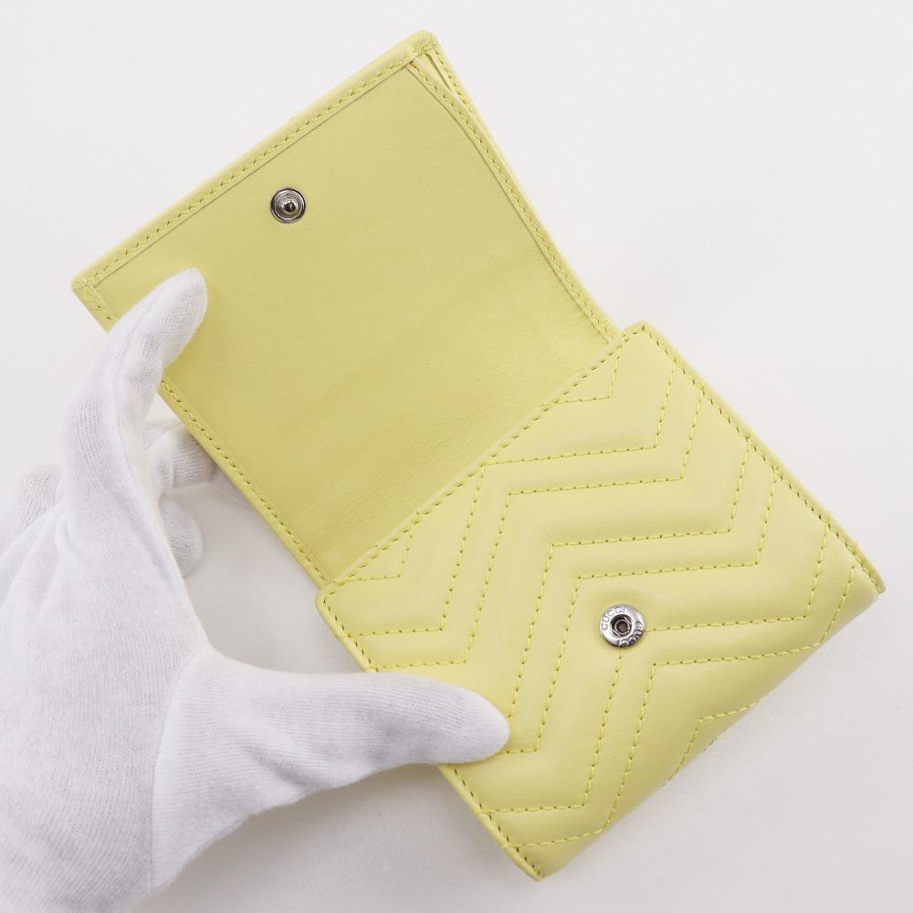 Gucci Peněženka GG Marmont Skládací peněženka 598629 kůže Dámská Použitá