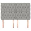 Maison Exclusive - Tête de lit Gris clair 144 x 7 x 118/128 cm Tissu