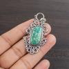 Natural Green Amazonite Gemstone 925 Sterling Silver Jewelry  Pendant 2.07" AJP-2447