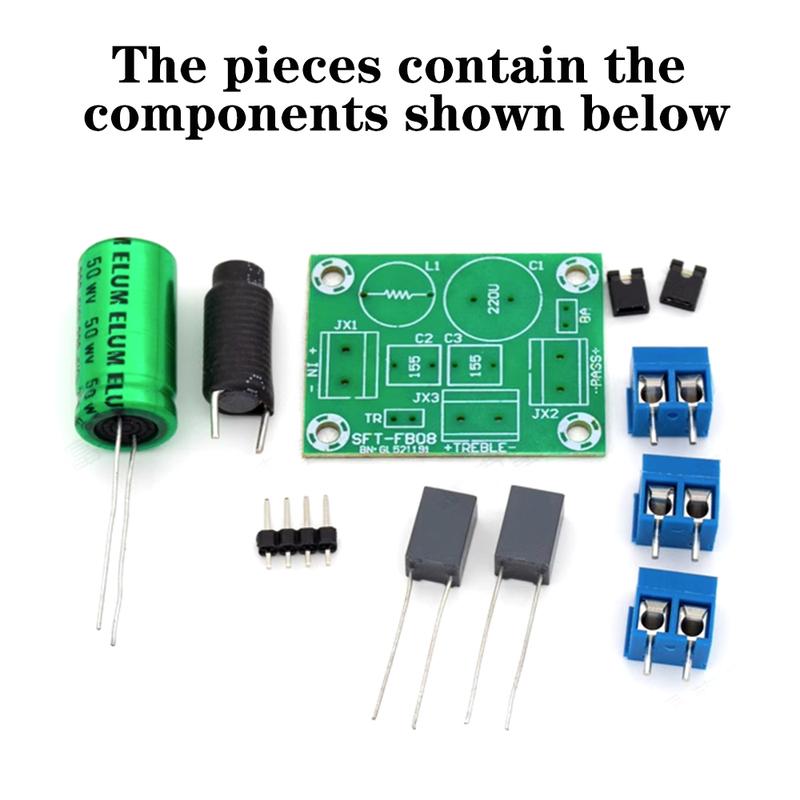 Adjustable Two Way Crossover HiFi Speaker Treble Bass Audio Speaker Divider Filter DIY Home Sound Theater