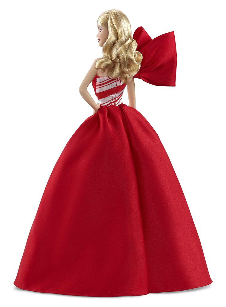 Mattel Barbie 2019 Holiday Doll with Red and White Blonde Curls - Collector Gown,