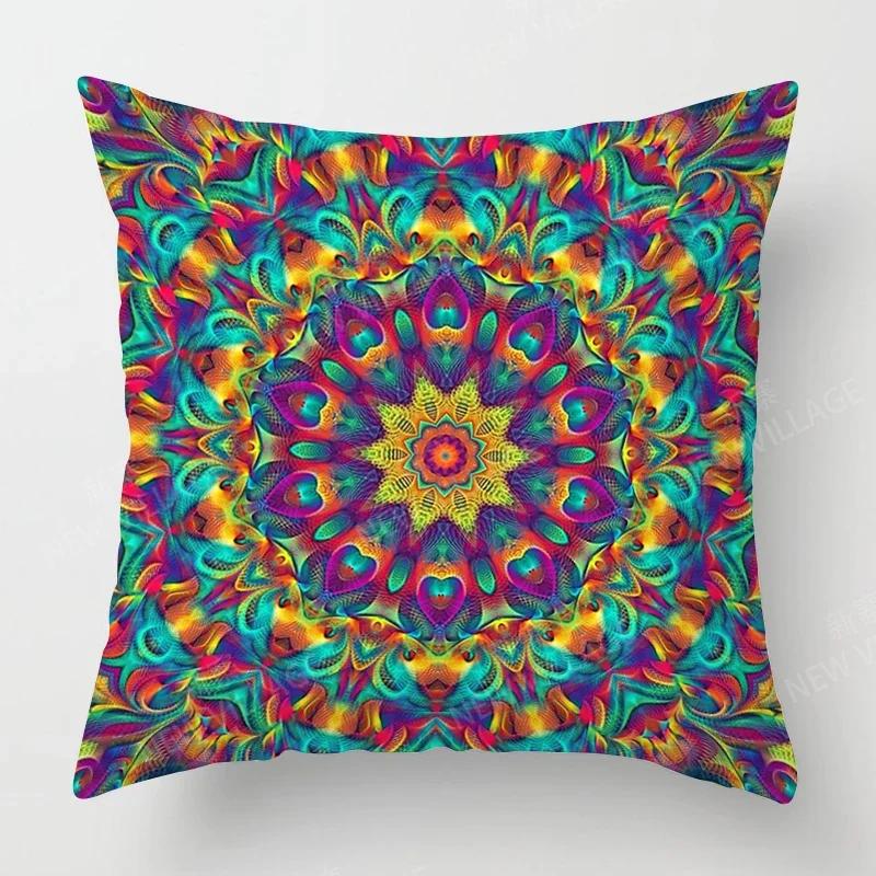Fall Home Decor Autumn Living Room Throw Pillow Cover Sofa Boho Cushion Cover Mandala   X