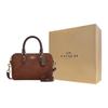 Rowan Cow Leather Boston Cylinder Bag Handbag Small Womens Vintage Brown