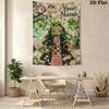 Name Custom Nezuko Wall Tapestry Aesthetic Wall Hanging Printed Fabric Blanket Decorative Tapestries for Bedroom Living Room Home Decor