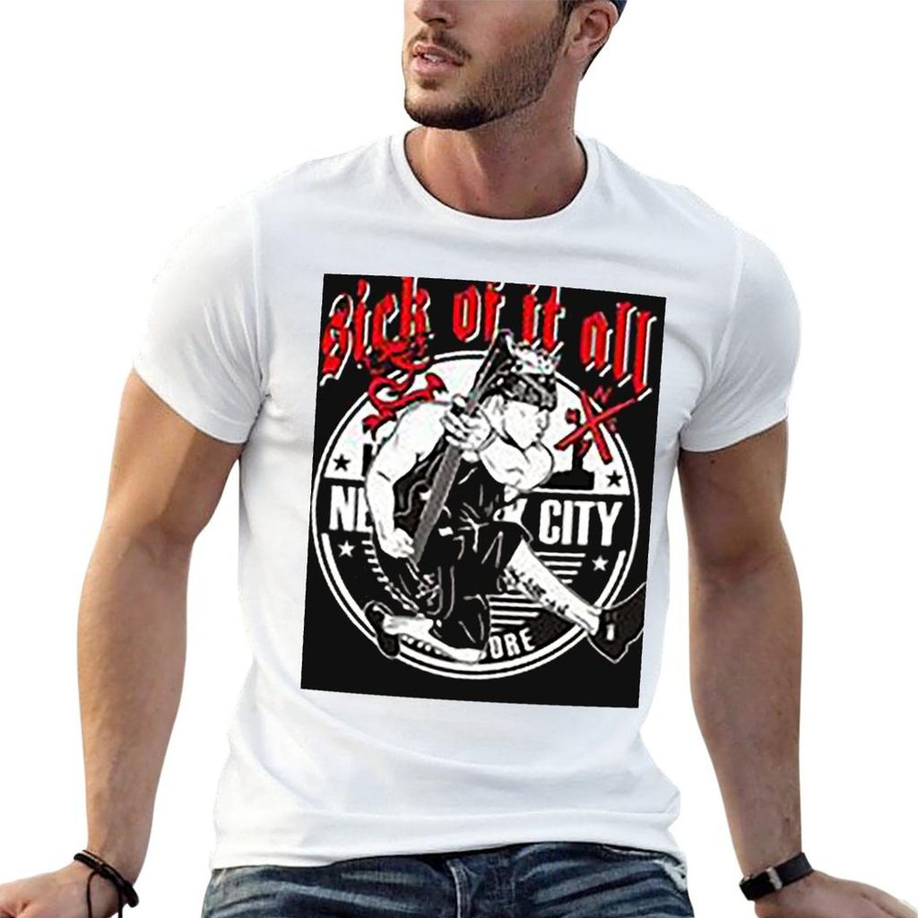 Fans99 Sick Of It All Tshirt Fashion Letter Print Tshirt