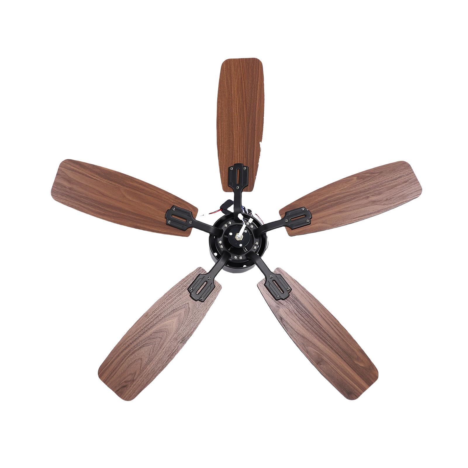 Ventilateur de Plafond 42 Pouces avec Lumière Ventilateur de Plafond Moderne à 5 Pales Télécommande 2 Tiges d'Extension Lumière LED 3 Couleurs Moteur Silencieux Réversible pour Salon Chambre à Coucher