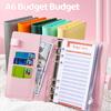 A6 PU kůže Budget Binder Pokladní obálky na notebooky Set s kapsami na pořadače pro peníze Organizér účtů pro úsporu rozpočtu
