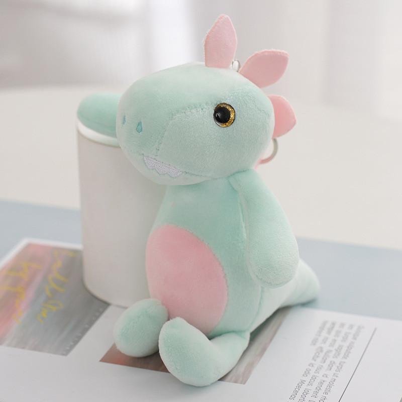 Cute Graceful Dinosaur Stuffed Animal Key Holder Fluffy Plush Bag Charm