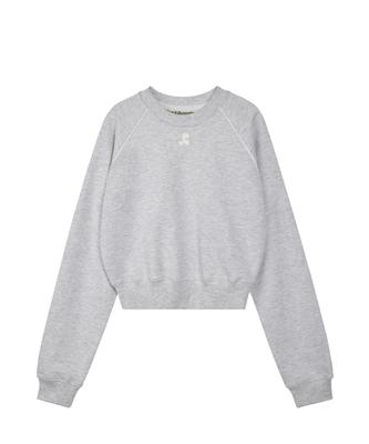 REST&RECREATION Cropped Raglan Sweatshirt - Light Gray