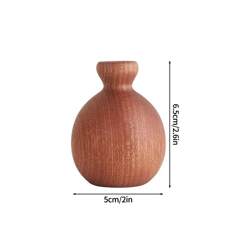 

Wooden Flower Vases Wood Vase For Flowers Office Desk Accessories Room Decor Home Desktop Ornament
